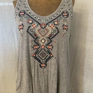 Embroidered tank